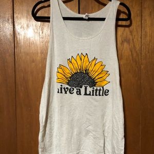 Oatmeal Sunflower Tank Top